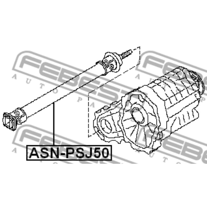Вал карданный febest asn-psj50