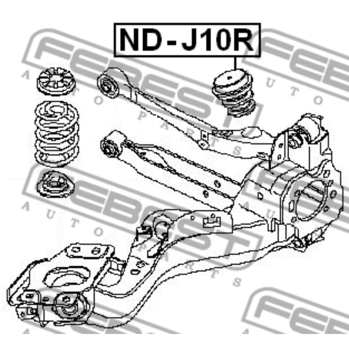 Отбойник амортизатора FEBEST nd-j10r