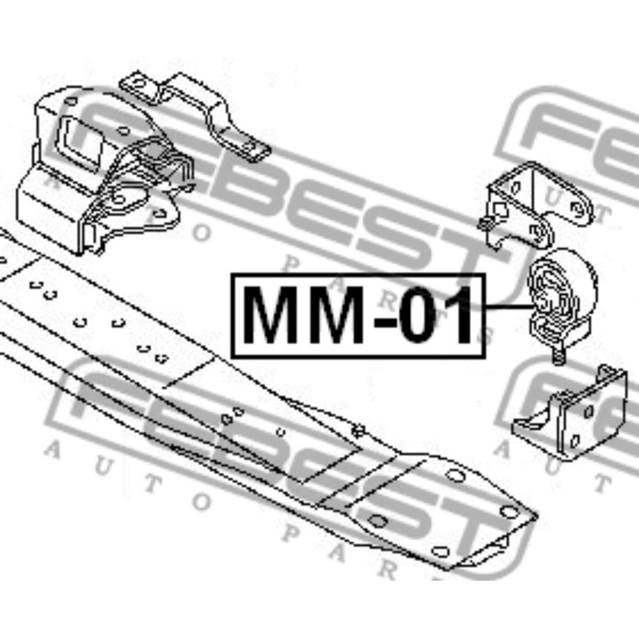 Подушка КПП FEBEST mm-01