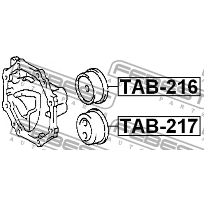 Подушка КПП FEBEST tab-216