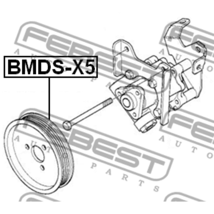 Шкив насоса гидроусилителя руля febest bmds-x5