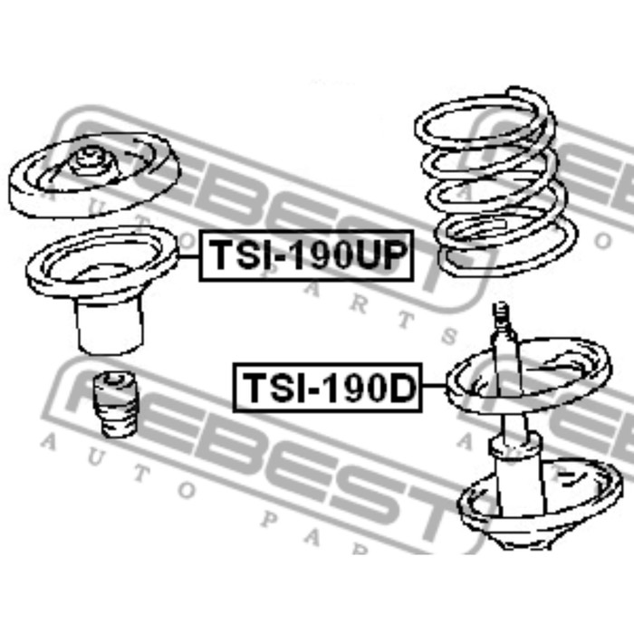 Проставка пружины FEBEST tsi-190d