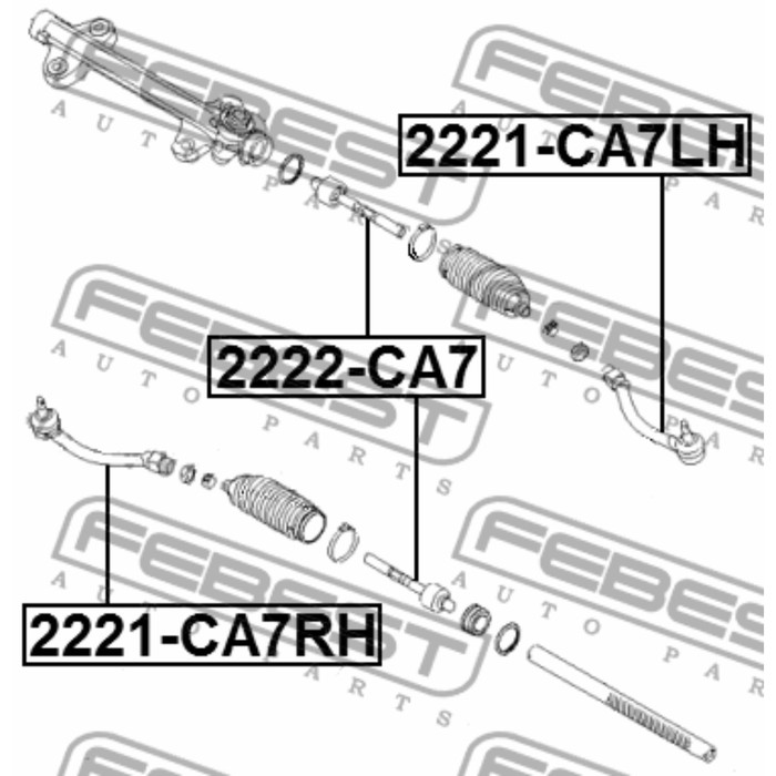 Наконечник тяги рулевой FEBEST 2221-ca7lh