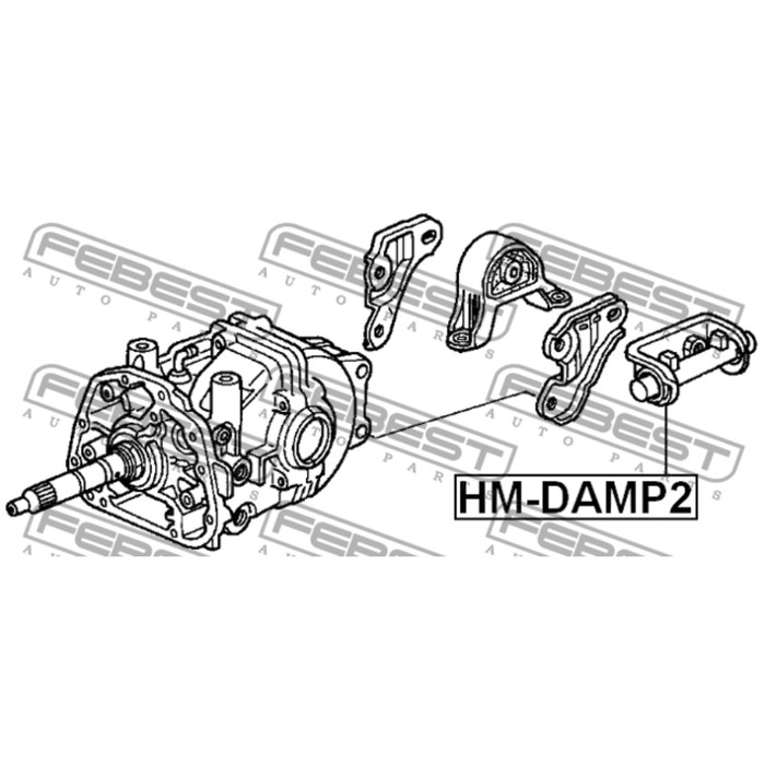 Демпфер заднего дифференциала febest hm-damp2