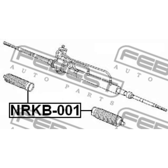 Пыльник рулевой рейки FEBEST nrkb-001