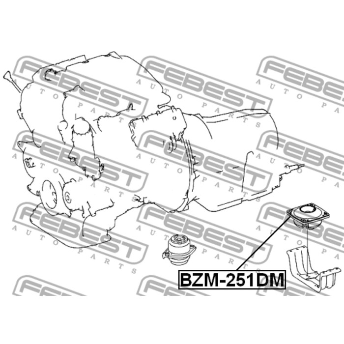 Подушка КПП FEBEST bzm-251dm