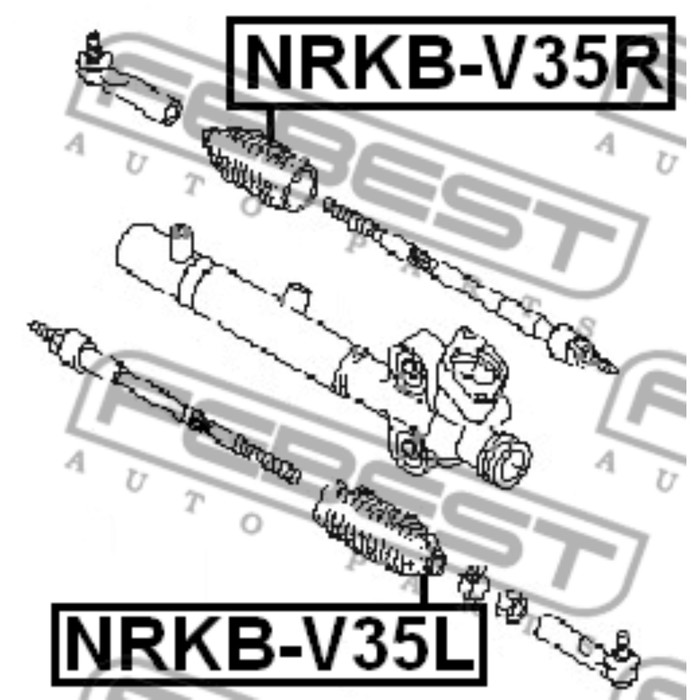 Пыльник рулевой рейки FEBEST nrkb-v35r