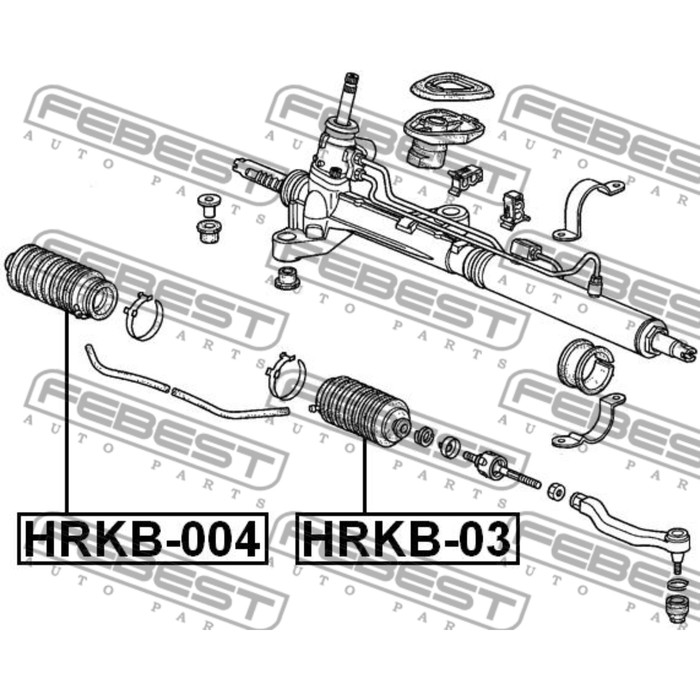 Пыльник рулевой рейки FEBEST hrkb-004