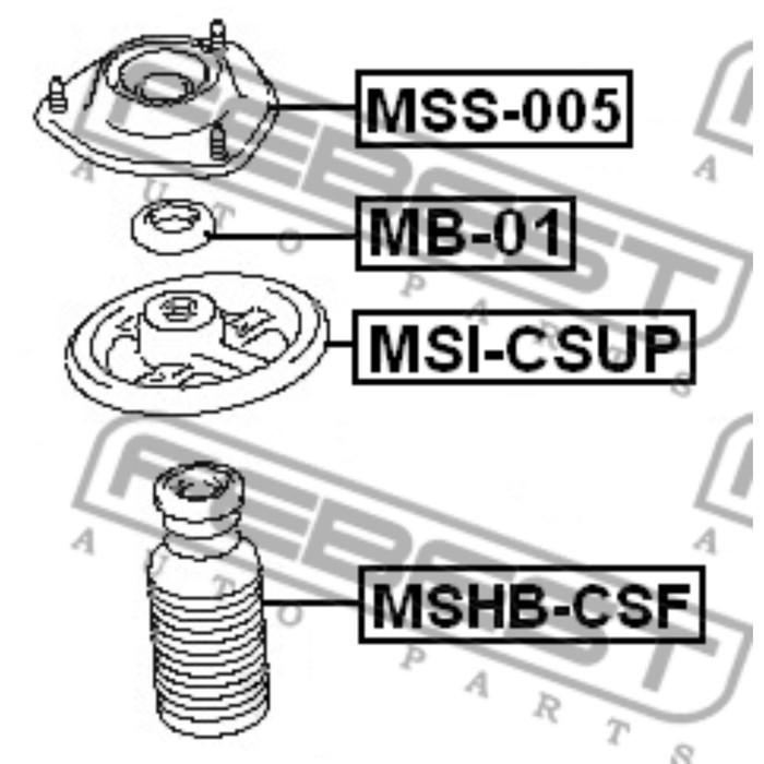 Пыльник амортизатора FEBEST mshb-csf