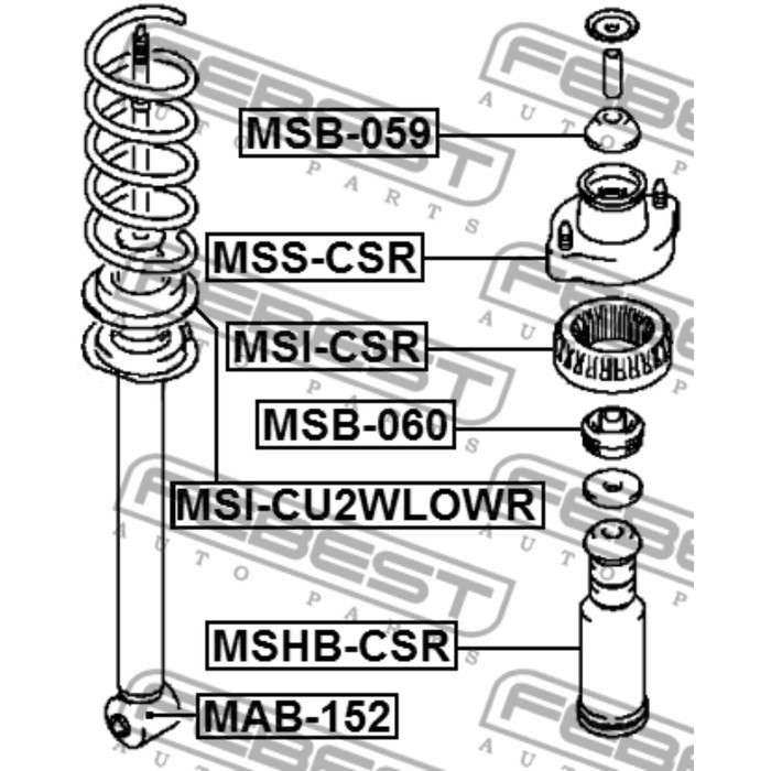 Пыльник амортизатора FEBEST mshb-csr