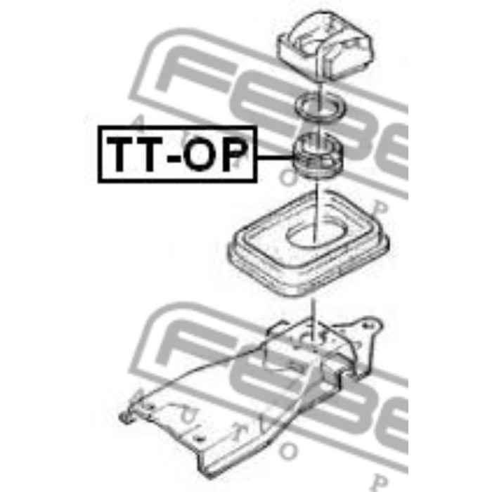 Втулка кулисы кпп febest tt-op