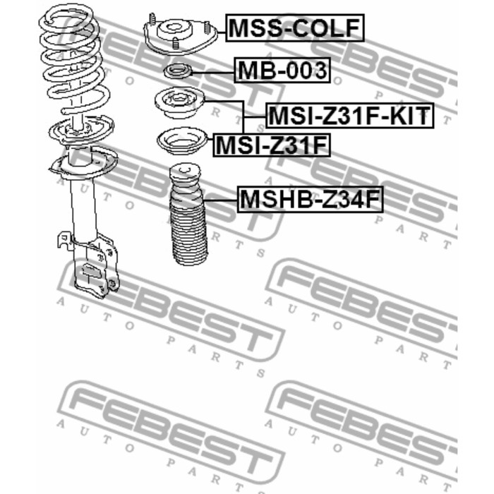 Пыльник амортизатора FEBEST mshb-z34f