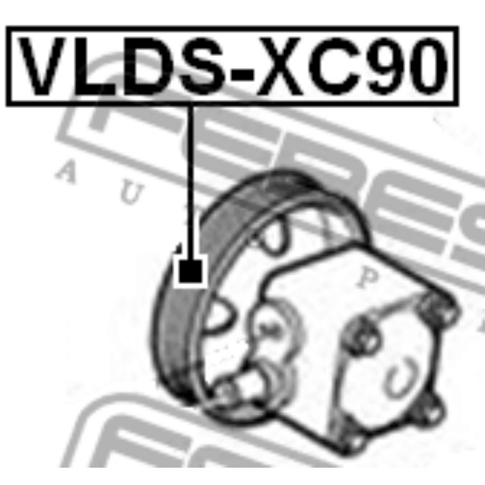 Шкив насоса гидроусилителя руля febest vlds-xc90