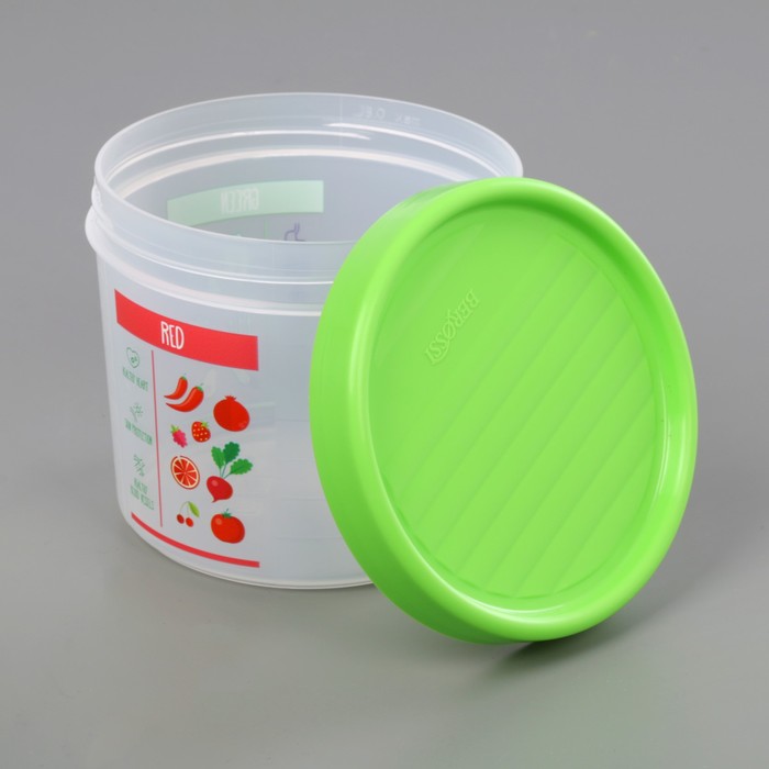 Емкость для сыпучих и СВЧ 800 мл Vitaline, цвет салатный