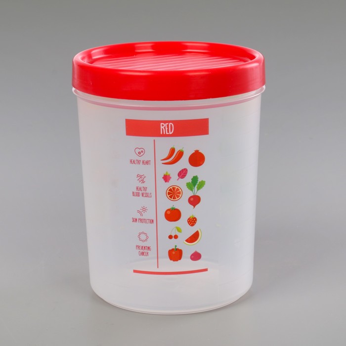 Емкость для сыпучих и СВЧ 1,2 л Vitaline, цвет роза