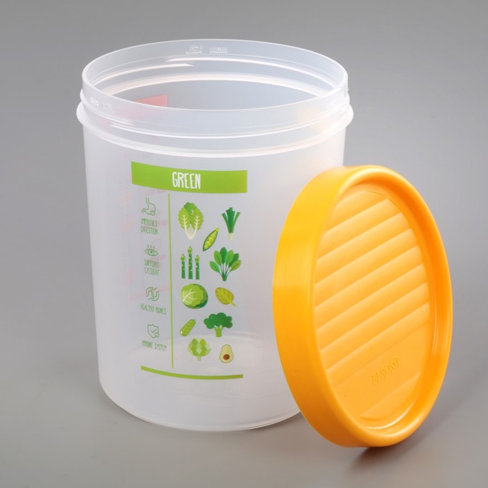 Емкость для сыпучих и СВЧ 1,2 л Vitaline, цвет солнечный