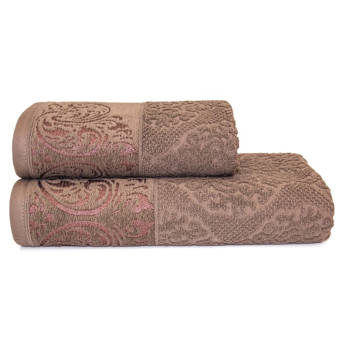 КМП "Эмбер", размер 50х90 см-1 шт., 70х130 см-1 шт., цвет коричневый