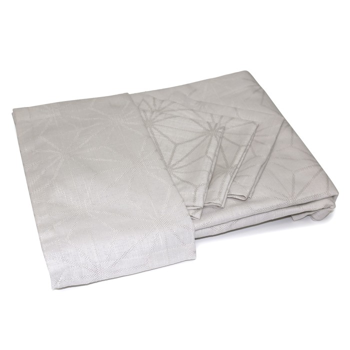 Скатерть "Бурше", размер 160х220 см, салфетки 35х35 см-4 шт., цвет белый