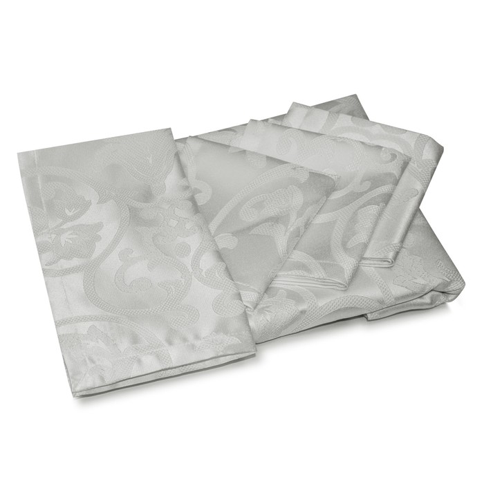 Скатерть "Виши", размер 160х220 см, салфетка 35х35 см-4 шт., цвет белый