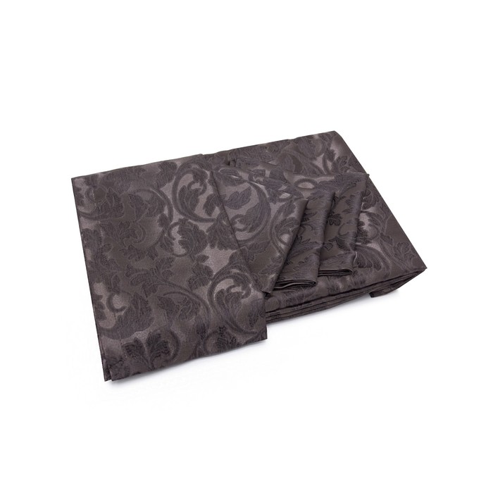 Скатерть "Домиано", размер 160х220 см, салфетка 35х35 см-4 шт., цвет коричневый