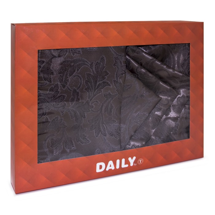 Скатерть "Домиано", размер 160х220 см, салфетка 35х35 см-4 шт., цвет коричневый