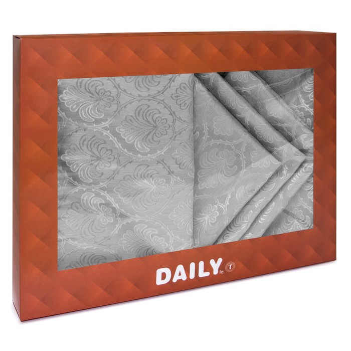 Скатерть "Феличе", размер 160х220 см, салфетка 35х35 см-4 шт., цвет белый