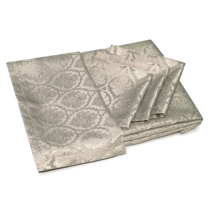 Скатерть "Феличе", размер 160х220 см, салфетка 35х35 см-4 шт., цвет коричневый