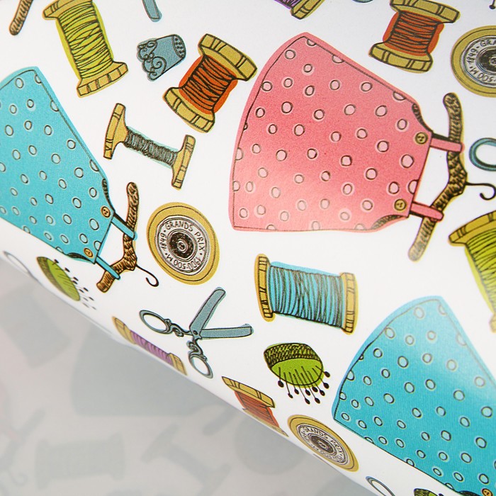 Бумага упаковочная глянцевая "Рукоделие", 50 х 70 см