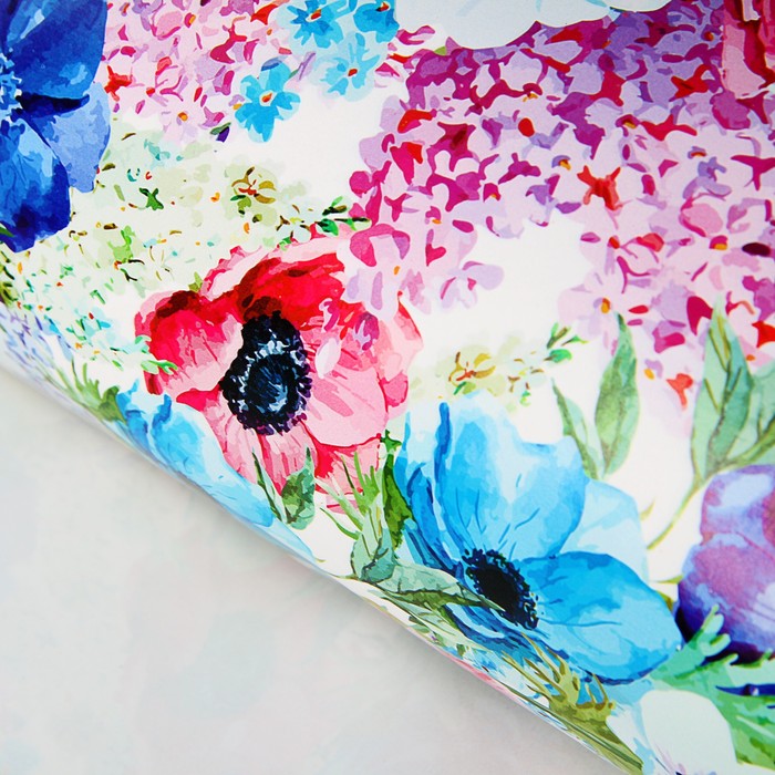 Бумага упаковочная глянцевая "Цветущий сад", 50 х 70 см