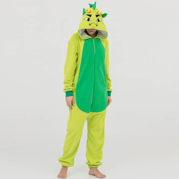 Комбинезон-кигуруми "Дракон салатовый" (M), р.46-48, рост 170-178 см