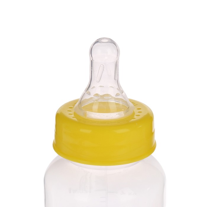 Бутылочка для кормления детская классическая, 150 мл, от 0 мес., цвет оранжевый МИКС
