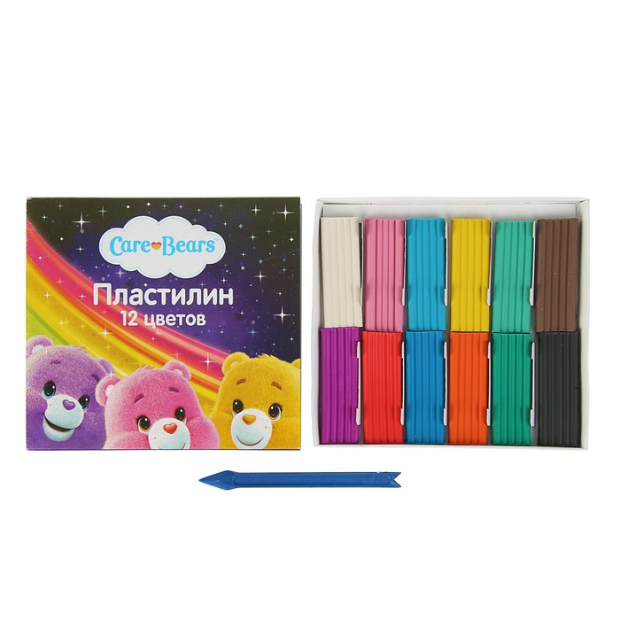 Пластилин 12 цветов по 15 г "Заботливые мишки"