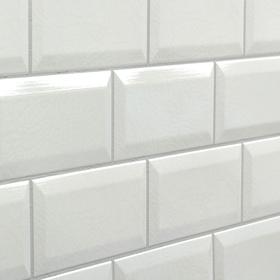 Панель ПВХ плитка Кабанчики белая 485х960 от Сима-ленд