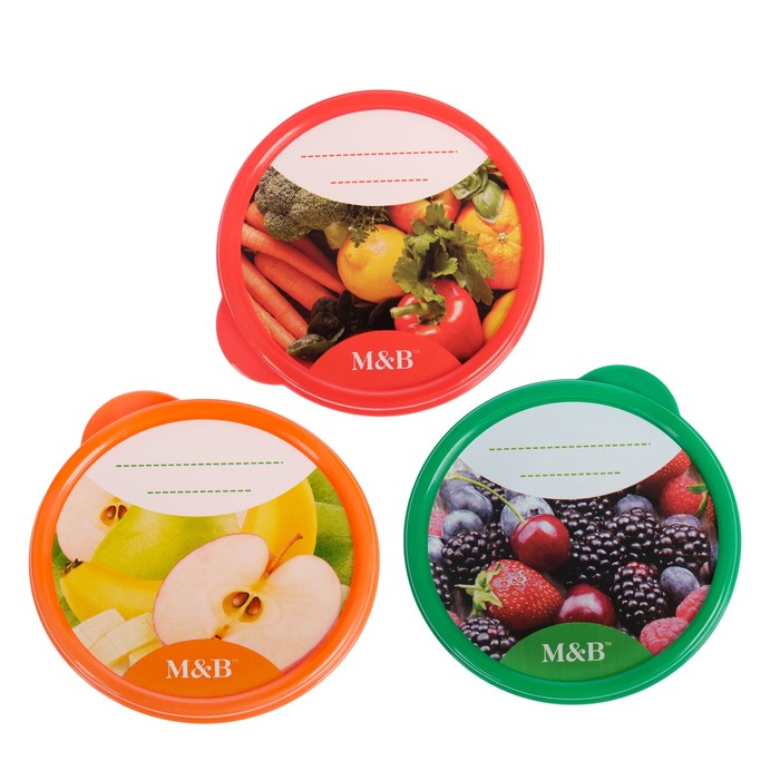 Набор контейнеров пищевых для хранения детского питания «Вкуснятина», 3 шт.