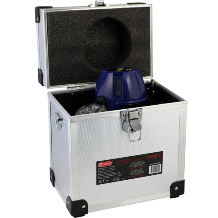 Уровень лазерный "ДИОЛД" УЛПП-5, самовыравнивающийся, штатив, ± 1/7 мм/м, 15 м, алюм. кейс