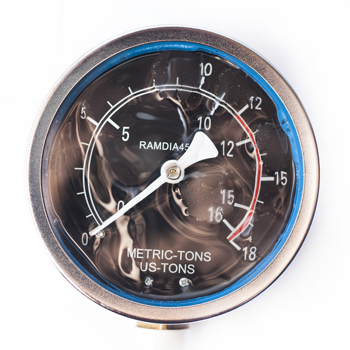 Цилиндр гидравлический KingTul KT-0100-1A, для пресса с манометром, 12 т, ход штока 135 мм