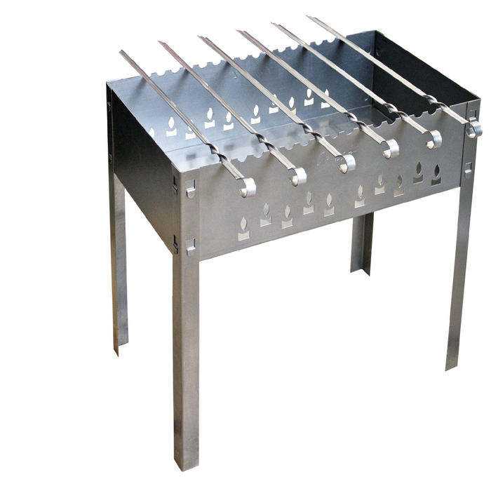 Мангал "Стандарт", сталь мангала 08ПС 1 мм, в сумке, 6 шампуров 50 см в комплекте