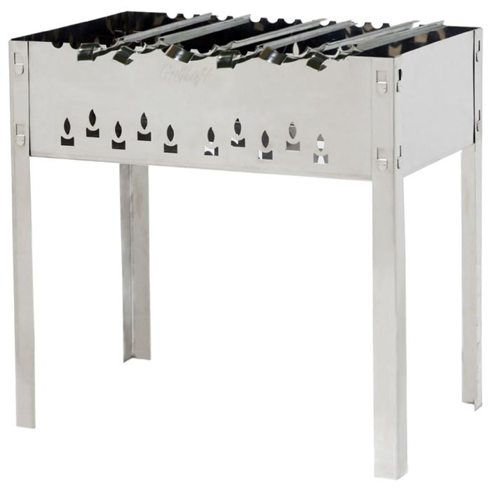 Мангал "Стандарт", из нержавеющей стали 1 мм, в сумке, 6 шампуров 50 см в комплекте