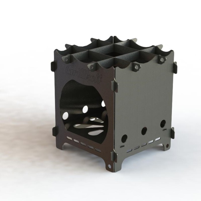 Печка щепочница "Онега", сталь 1 мм, в сумке