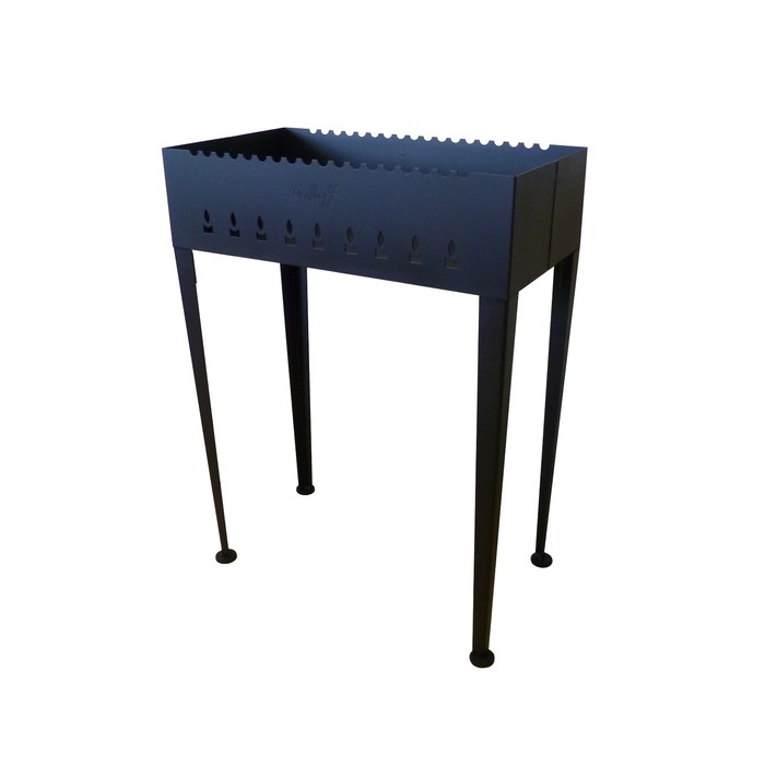 Мангал стационарный "Малыш", сталь 08ПС толщиной 1,5 мм, ножки укладываются внутрь мангала