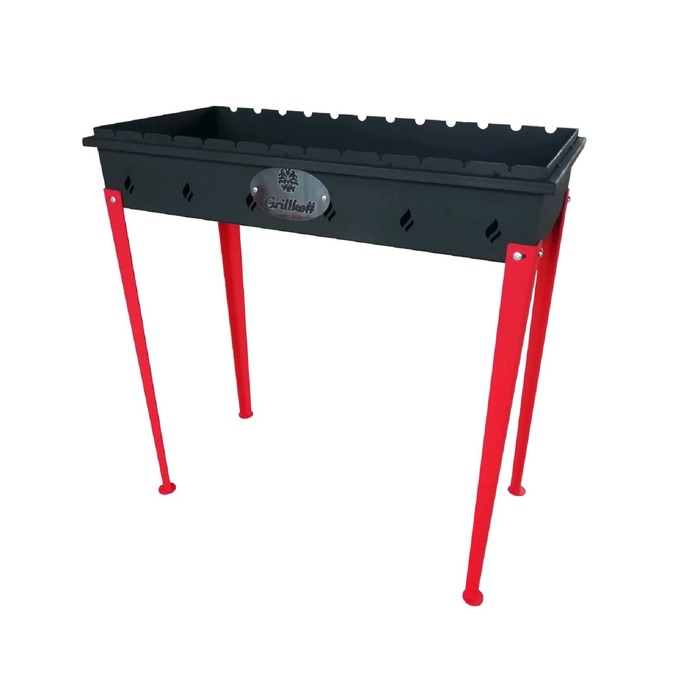 Мангал стационарный "Крепыш", сталь 08ПС толщиной 2 мм, ножки укладываются внутрь мангала