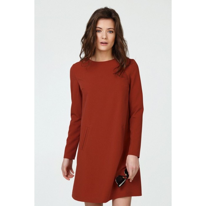 Платье женское, размер 42, цвет терракотовый 795-06