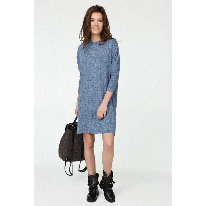 Платье женское, размер 44, цвет серо-голубой меланж 816-08