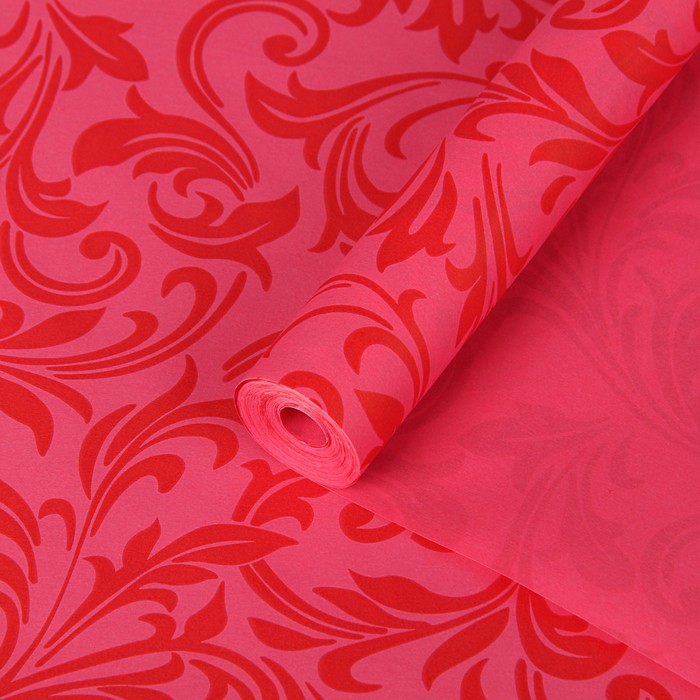 Пергамент флористический "Ветки", коралловый, 58 г/м², 0,5 х 10 м