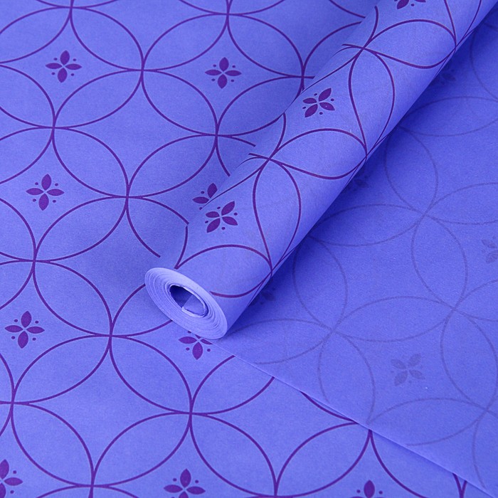 Пергамент флористический "Круги на фиолетовом", 58 г/м², 0,5 х 10 м