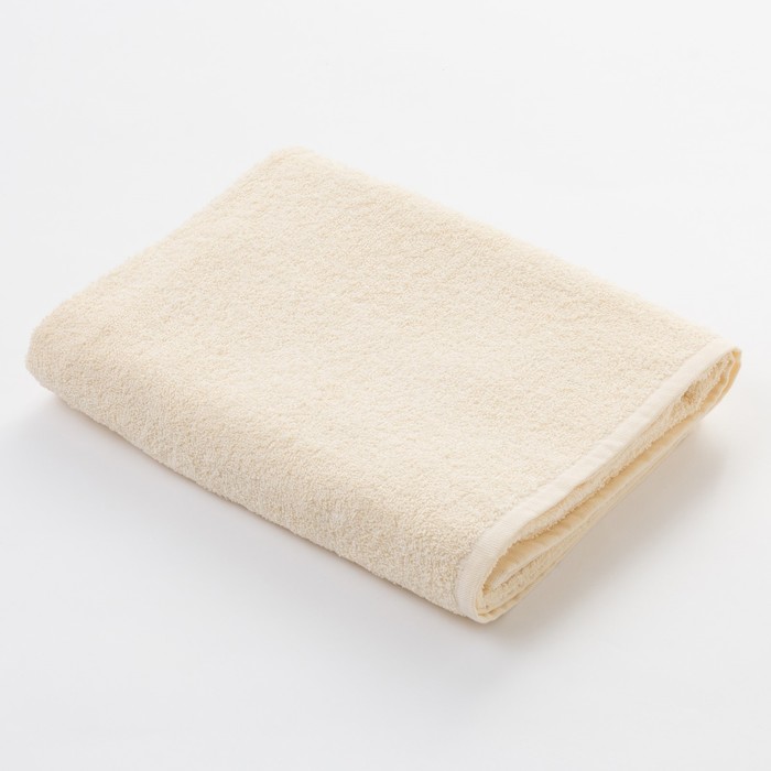 Полотенце махровое &quot;Экономь и Я&quot; 50х90 см, молочный 100% хлопок, 340 г/м²