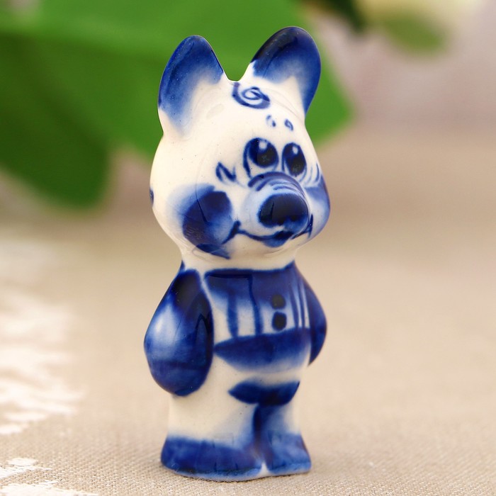 Сувенир «Поросёнок Петя», 4,5 см, гжель