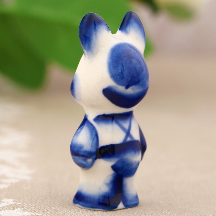 Сувенир «Поросёнок Петя», 4,5 см, гжель