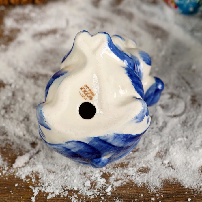 Сувенир «Свинка Люся», 9 см, гжель