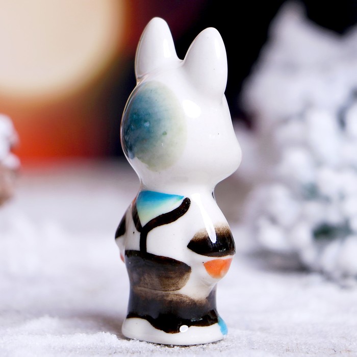 Сувенир «Поросёнок Петя», 4,5 см, гжель, цвет микс